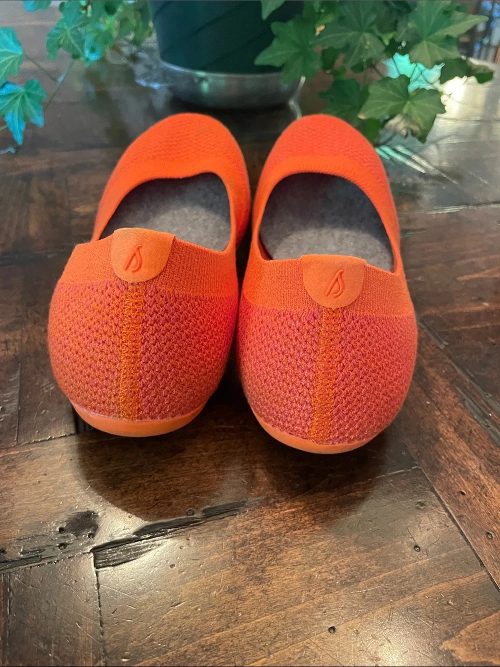 allbirds Orange Knit Women’s Ballet Flats